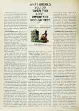 Better Homes & Gardens March 1968 Magazine Article: WHAT SHOULD YOU DO WHEN YOU LOSE IMPORTANT DOCUMENTS?