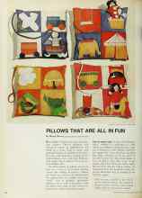 Better Homes & Gardens March 1968 Magazine Article: PILLOWS THAT ARE ALL IN FUN
