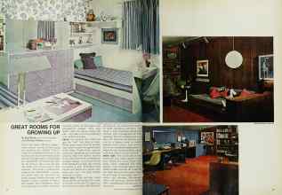 Better Homes & Gardens March 1968 Magazine Article: GREAT ROOMS FOR GROWING UP