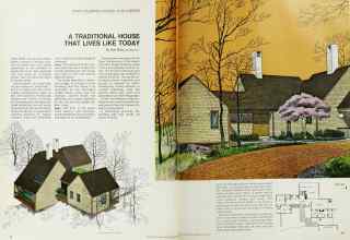 Better Homes & Gardens April 1968 Magazine Article: A TRADITIONAL HOUSE THAT LIVES LIKE TODAY