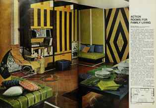 Better Homes & Gardens May 1968 Magazine Article: ACTION ROOMS FOR FAMILY LIVING