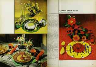 Better Homes & Gardens June 1968 Magazine Article: CRAFTY TABLE IDEAS