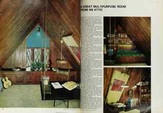 Better Homes & Gardens August 1968 Magazine Article: A GREAT MULTIPURPOSE ROOM FROM AN ATTIC