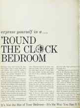 Better Homes & Gardens September 1968 Magazine Article: Express yourself in a ... 'ROUND THE CLOCK BEDROOM