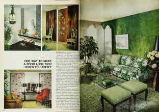 Better Homes & Gardens September 1968 Magazine Article: ONE WAY TO MAKE A ROOM LOOK RICH--WHEN YOU AREN'T