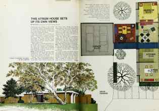Better Homes & Gardens October 1968 Magazine Article: THIS ATRIUM HOUSE SETS UP ITS OWN VIEWS