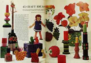 Better Homes & Gardens October 1968 Magazine Article: 45 CRAFT IDEAS
