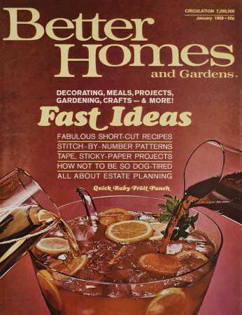 Better Homes & Gardens January 1969 Magazine Cover