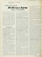 Better Homes & Gardens February 1969 Magazine Article: FILL OUT YOUR 1040 tax form LIKE AN EXPERT