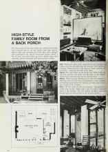 Better Homes & Gardens March 1969 Magazine Article: HIGH-STYLE FAMILY ROOM FROM A BACK PORCH