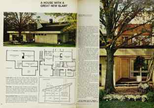 Better Homes & Gardens April 1969 Magazine Article: A HOUSE WITH A GREAT NEW SLANT