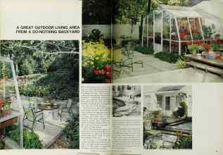 Better Homes & Gardens May 1969 Magazine Article: A GREAT OUTDOOR LIVING AREA FROM A DO-NOTHING BACKYARD