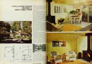 Better Homes & Gardens May 1969 Magazine Article: A WELL-PLACED GARAGE BECOMES A GREAT FAMILY ROOM