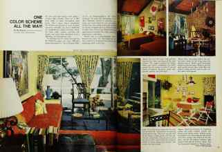 Better Homes & Gardens June 1969 Magazine Article: ONE COLOR SCHEME ALL THE WAY!