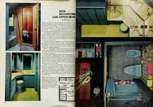 Better Homes & Gardens July 1969 Magazine Article: NOW BATHROOMS CAN OFFER MORE