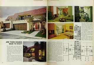 Better Homes & Gardens September 1969 Magazine Article: ARE TOWN HOUSES BACK TO STAY?
