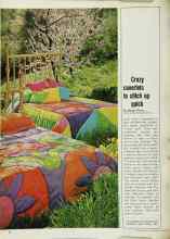 Better Homes & Gardens October 1969 Magazine Article: Crazy coverlets to stitch up quick