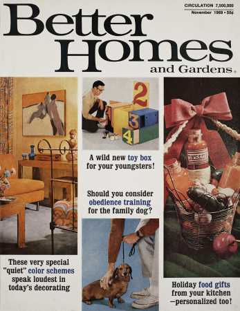 Better Homes & Gardens November 1969 Magazine Cover