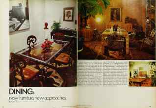 Better Homes & Gardens March 1970 Magazine Article: DINING New furniture/new approaches