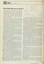 Better Homes & Gardens July 1970 Magazine Article: How to know when your car has had it