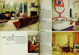 Better Homes & Gardens August 1970 Magazine Article: 25 VERY SMART ROOMS