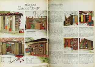 Better Homes & Gardens August 1970 Magazine Article: Ingenious Outdoor Storage