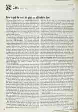 Better Homes & Gardens September 1970 Magazine Article: How to get the most for your car at trade-in time