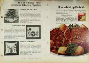 Better Homes & Gardens October 1970 Magazine Article: It's Fun to Make These Christmas Stitchery Favorites