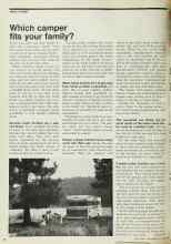 Better Homes & Gardens November 1970 Magazine Article: Which camper fits your family?