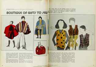 Better Homes & Gardens November 1970 Magazine Article: BOUTIQUE OF GIFTS TO SEW