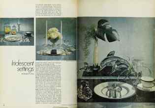 Better Homes & Gardens November 1970 Magazine Article: Iridescent settings