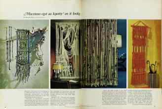 Better Homes & Gardens February 1971 Magazine Article: Macrame--not as knotty as it looks