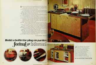 Better Homes & Gardens March 1971 Magazine Article: Build a buffet for plug-in parties formal & informal