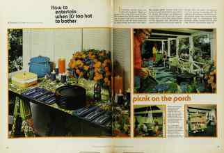 Better Homes & Gardens June 1971 Magazine Article: How to entertain when it's too hot to bother