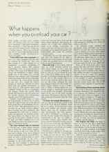 Better Homes & Gardens July 1971 Magazine Article: What happens when you overload your car?