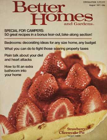 Better Homes & Gardens August 1971 Magazine Cover