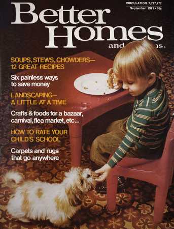 Better Homes & Gardens September 1971 Magazine Cover