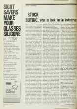 Better Homes & Gardens October 1971 Magazine Article: STOCK BUYING: what to look for in industries
