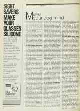 Better Homes & Gardens December 1971 Magazine Article: Make your dog mind