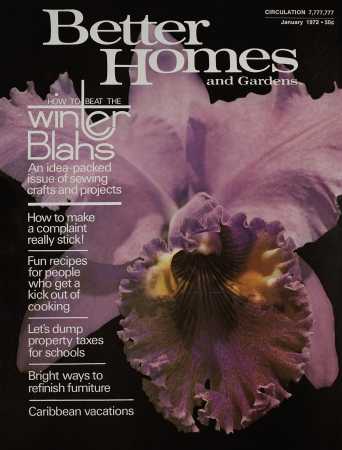Better Homes & Gardens January 1972 Magazine Cover