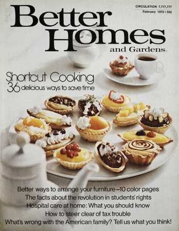Better Homes & Gardens February 1972 Magazine Cover