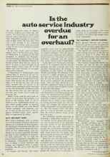 Better Homes & Gardens February 1972 Magazine Article: Is the auto service industry overdue for an overhaul?
