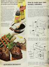 Better Homes & Gardens February 1972 Magazine Article: How to build your own laundry cabinetry