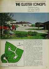 Better Homes & Gardens March 1972 Magazine Article: THE CLUSTER CONCEPT: Better living on less land
