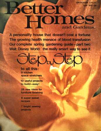 Better Homes & Gardens April 1972 Magazine Cover