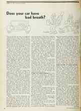 Better Homes & Gardens April 1972 Magazine Article: Does your car have bad breath?