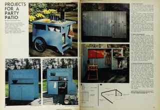 Better Homes & Gardens June 1972 Magazine Article: PROJECTS FOR A PARTY PATIO