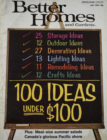 Better Homes & Gardens July 1972 Magazine Cover
