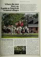 Better Homes & Gardens August 1972 Magazine Article: Where the past lives on: A guide to America's restored villages