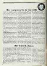 Better Homes & Gardens October 1972 Magazine Article: How much snow tire do you need?